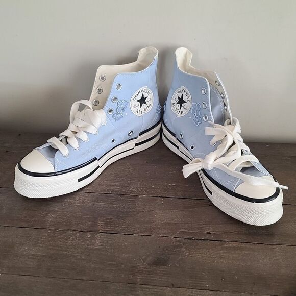 CONVERSE CHUCK 70 PLUS 3D FLOWERS LIMITED EDITION PLATFORM SHOES Women\'s 10.5